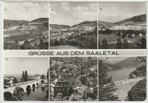 Ansichtskarte saaletal - ansichtskarte,