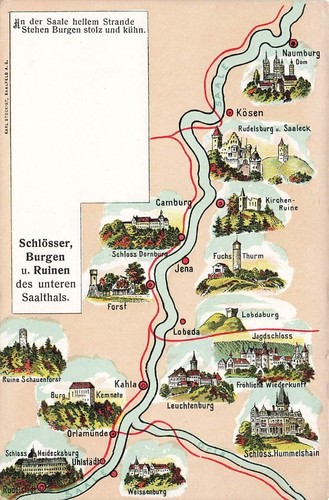 Unteres saaletal schlösser - ak,