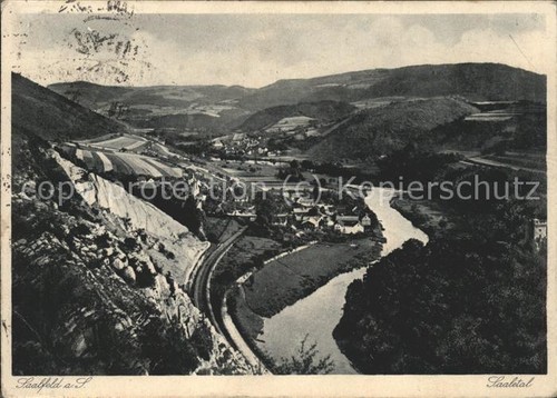 Saalfeld saale blick - saale, ins