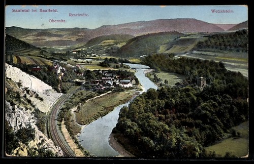 Ansichtskarte saalfeld - ansichtskarte,