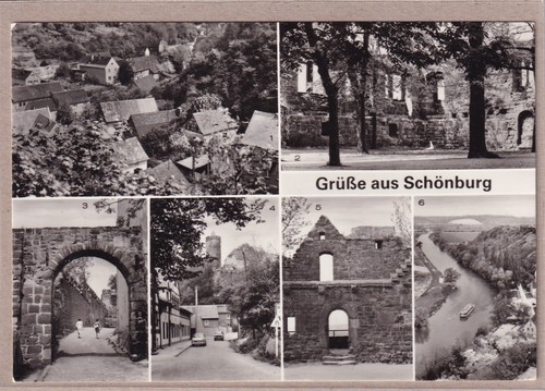 Ansichtskarte schönburg - ansichtskarte,