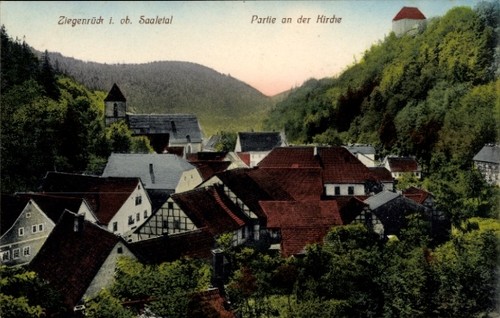 Ziegenrück der saale - ak,